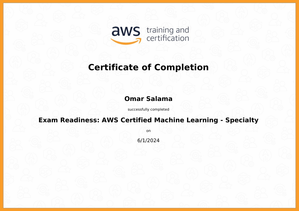 AWS Certified Machine Learning – Specialty