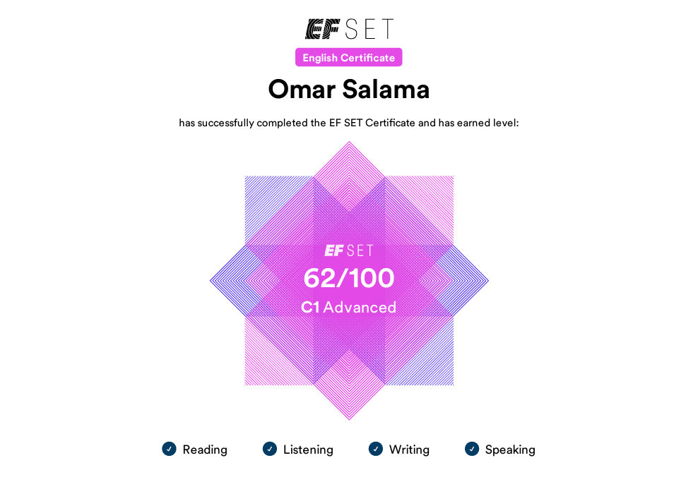 EF SET English Certificate C1 Advanced